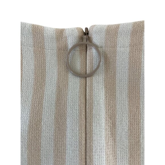 Akris Punto Patchwork Stripe‎ Sleeveless Top Desert Sand Italian Fabric  US 8 - Picture 10 of 11